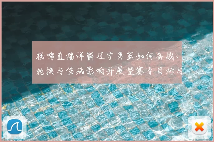 杨鸣直播详解辽宁男篮如何备战、轮换与伤病影响并展望赛季目标与战术调整